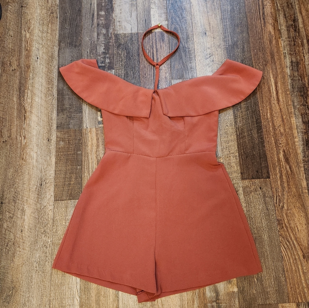 Gianni Bini Pink Off The Shoulder Romper